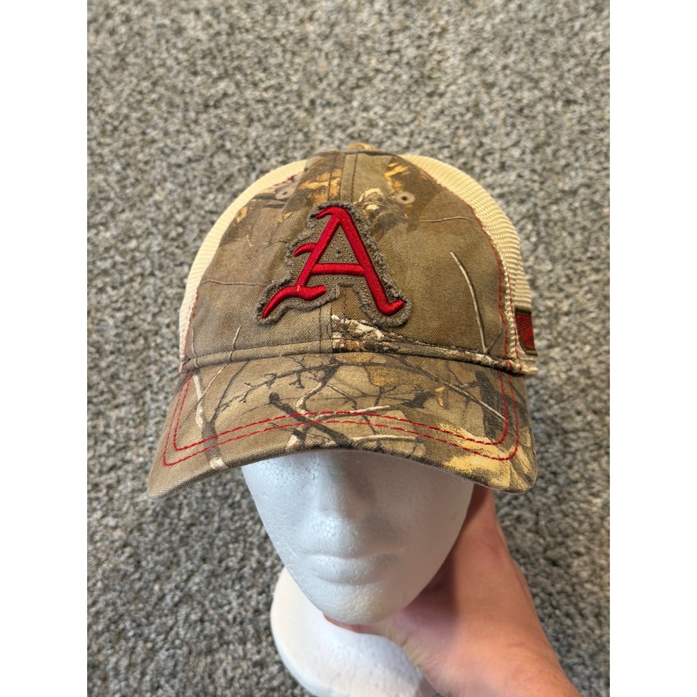 OC Sports Hat Mens OS Camo Arkansas Razorbacks Trucker Cap Adjustable Mesh Strap